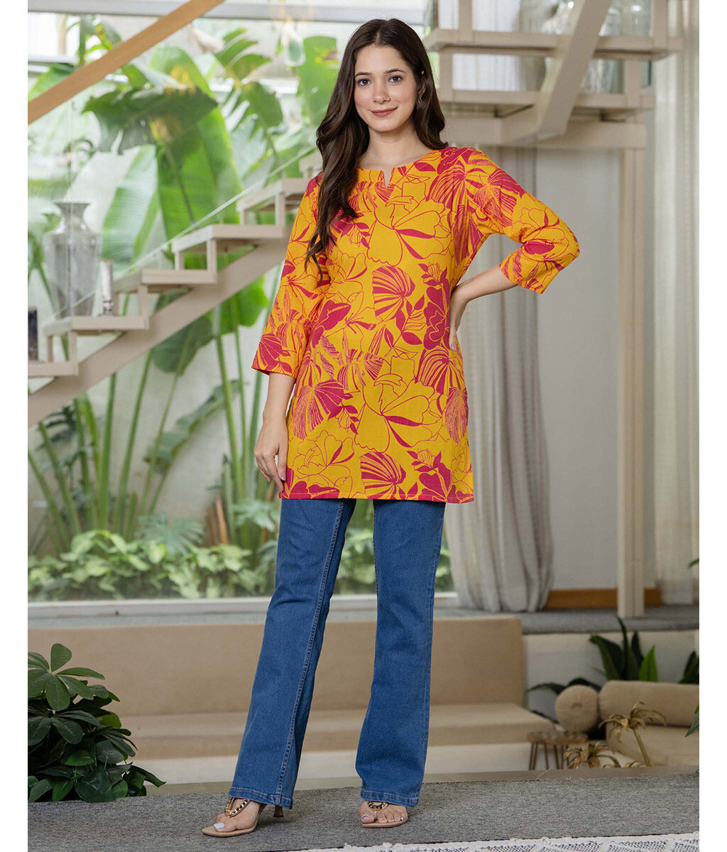 Elegant and Comfortable Floral Top Dress