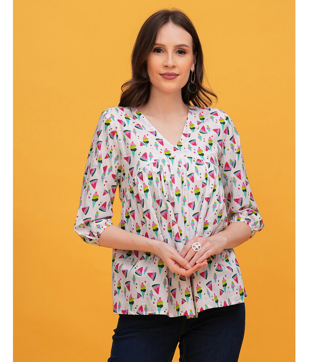 Elegant and Comfortable Floral Top Dress